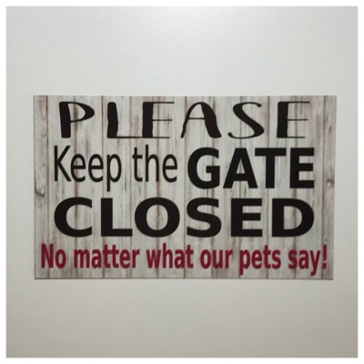 Gate Sign Pets Backyard Garden Sign Wall Plaque or Hanging Dog Pet    292273589663
